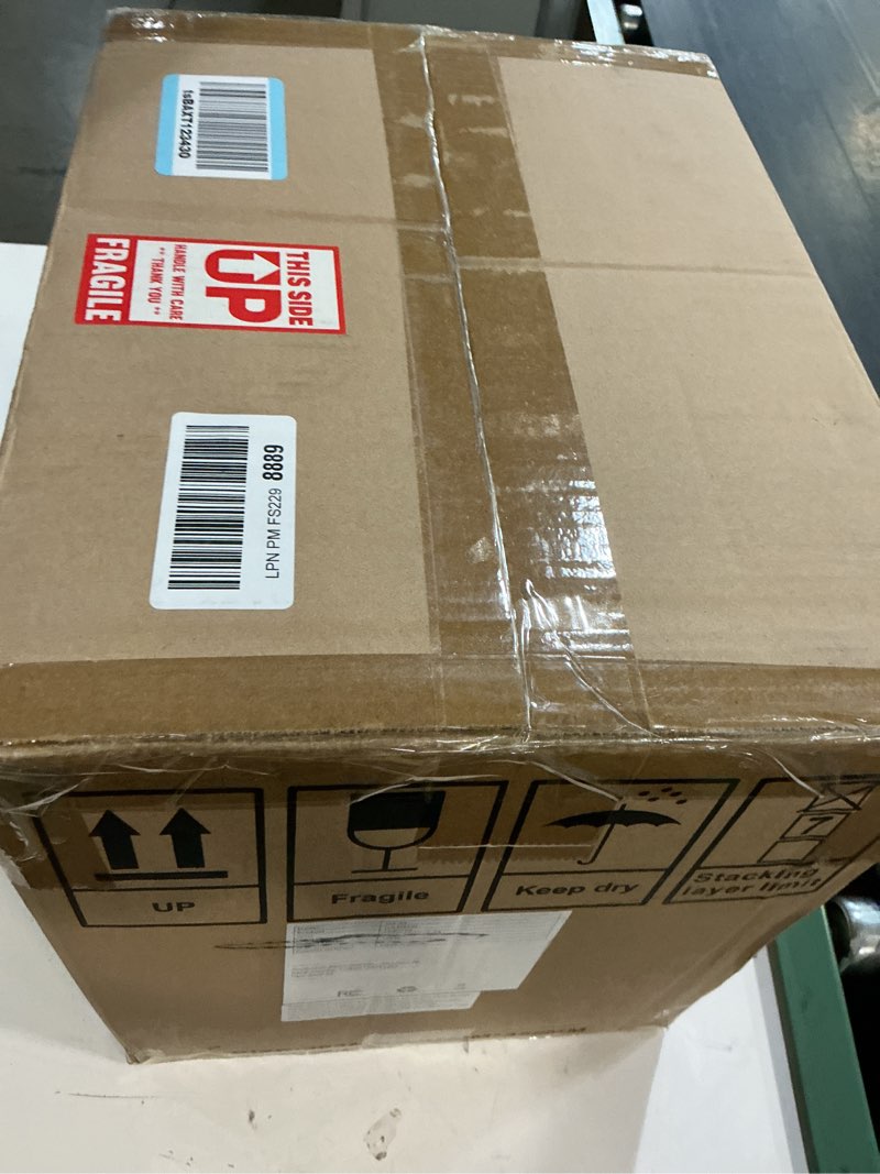 Condition photo showing New/Like New for 38lbs per day countertop ice maker, 9 ice cubes in 3.5 minutes, self-cleaning portable ice machine with 2 bullet sizes for kitchen, camping, rv, and party ice maker v3