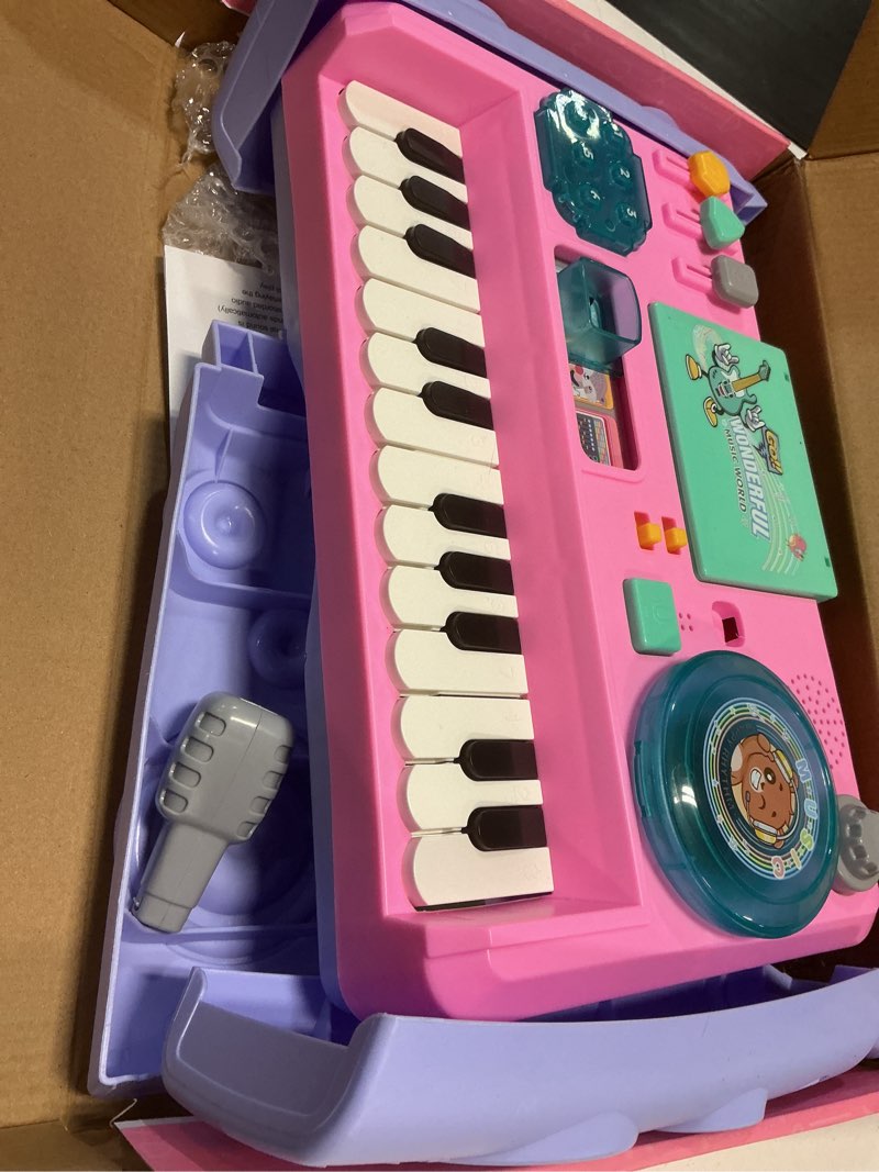 Condition photo showing As Is for baby dj table for toddlers 1-3 with music & light, musical baby piano toys 6-9-12-18 months toddler activity table music instruments learning toys for 1 year old girl easter birthday gifts age 0-2