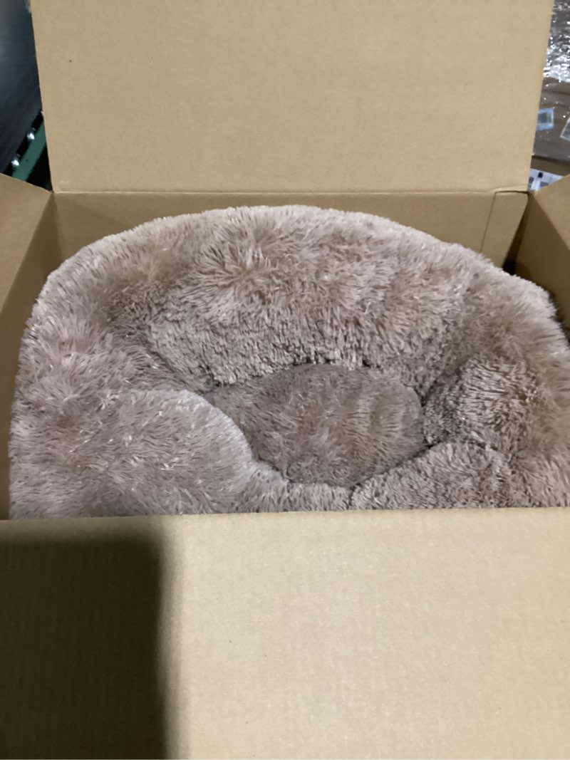 Condition photo showing As Is for Similar to PaPaPet Premium Donut Cat&Dog Bed for Indoor Cats, Ultra Soft Washable Pet Bed for Puppy and Kitten, Plush Long Pile Faux Fur Fabric with Anti-Slip Bottom