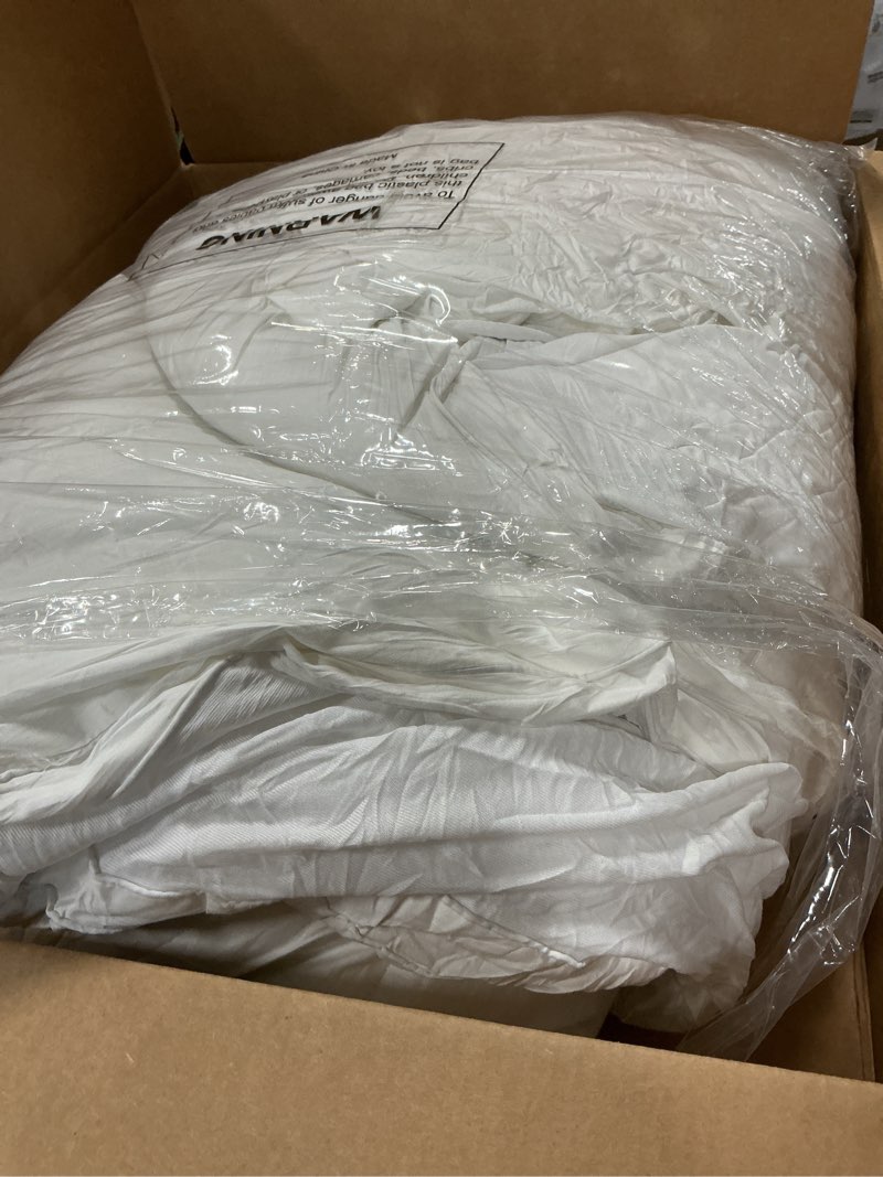 Condition photo showing As Is for COHOME King Size Mattress Topper Extra Thick Cooling Mattress Pad 400TC Cotton Top Plush Down Alternative Fill Pillow Top Mattress Cover with 8-21 Inch Deep Pocket (78x80 Inches, White-Classic) White - Classic King