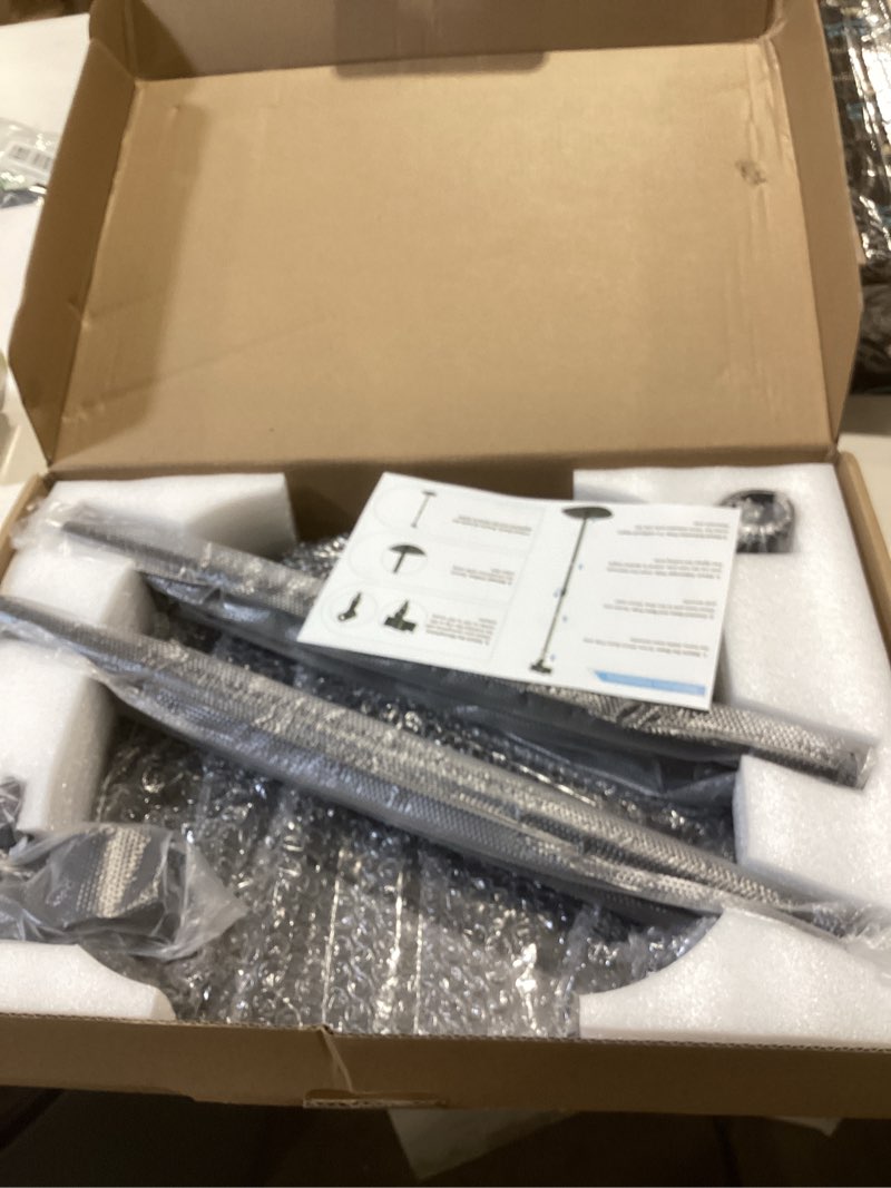Condition photo showing Good Condition for bilione microphone stand floor, 30''-75'' height adjustable boom mic stand with weighted base, 2 clips & 3/8'' to 5/8'' adapter compatible with blue yeti hyperx quadcast shure sm58 mic stand floor