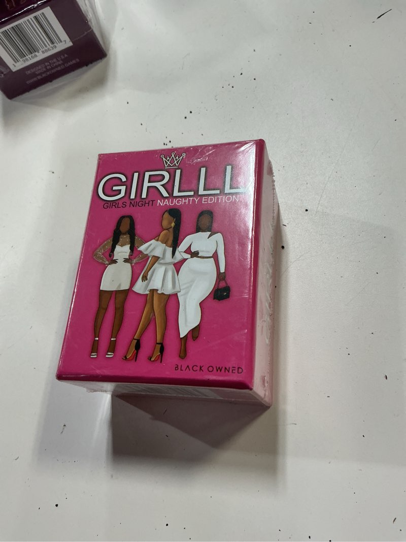 Condition photo showing New/Like New for Black Owned Girlll - Drinking Card Game The Ultimate Bachelorette Party and Girls' Night Out Card Game with Truth or Dare and More, Secrets, and Laughter, Great for Any Ladies' Party First Edition
