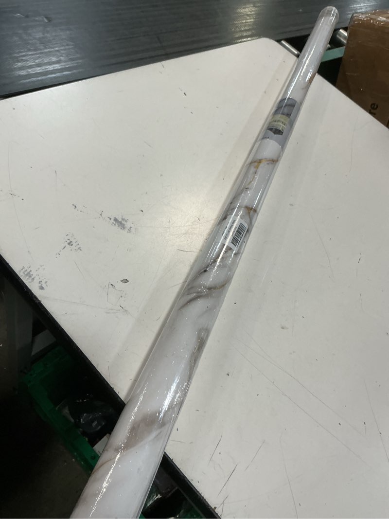 Condition photo showing Good Condition for boobest extra wide white marble contact paper 48"x118" marble sticker countertop wateproof kitchen cabinet liner glossy marble vinyl wrap for desk counter table furniture removable stick on wallpaper 48" x 118" white