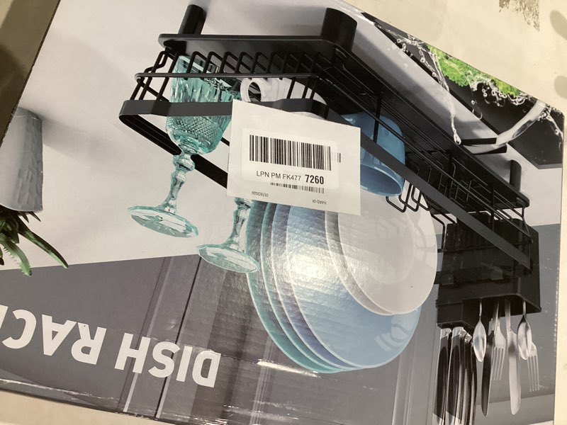 Condition photo showing Good Condition for MOUKABAL Dish Drying Rack, Dish Rack, Stainless Steel Dish Racks for Kitchen Counter, Dish Drainer with Removable Utensil Holder, Drainboard (Black) A-black