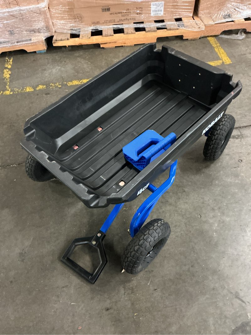 Condition photo showing As Is for kobalt 4.0-cu ft poly yard cart