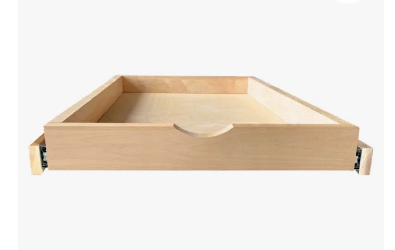 Malaree Slide-Out Shelf Soft Close Rails Wood Pull Out Tray Organizer No Assembly Required