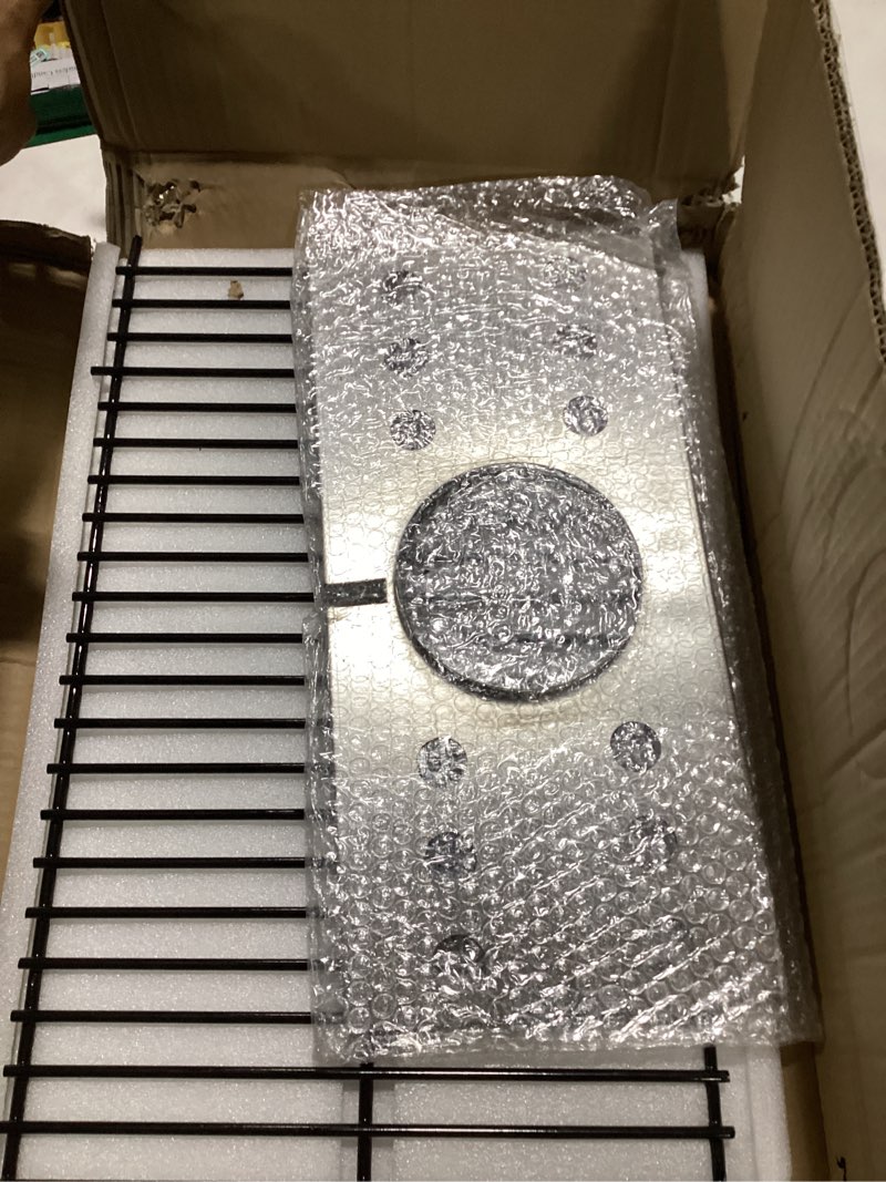 Condition photo showing Good Condition for grill parts for broilmaster grill parts p3, d3 series grills, b101061 briquette rack, dpp6ss heat & wind deflection shield replacement parts for broilmaster d3bl (2003), d3bl-1, p3bl (2003), p3bl-1 24" briquette rack & 16-3/4" heat shield black & silver