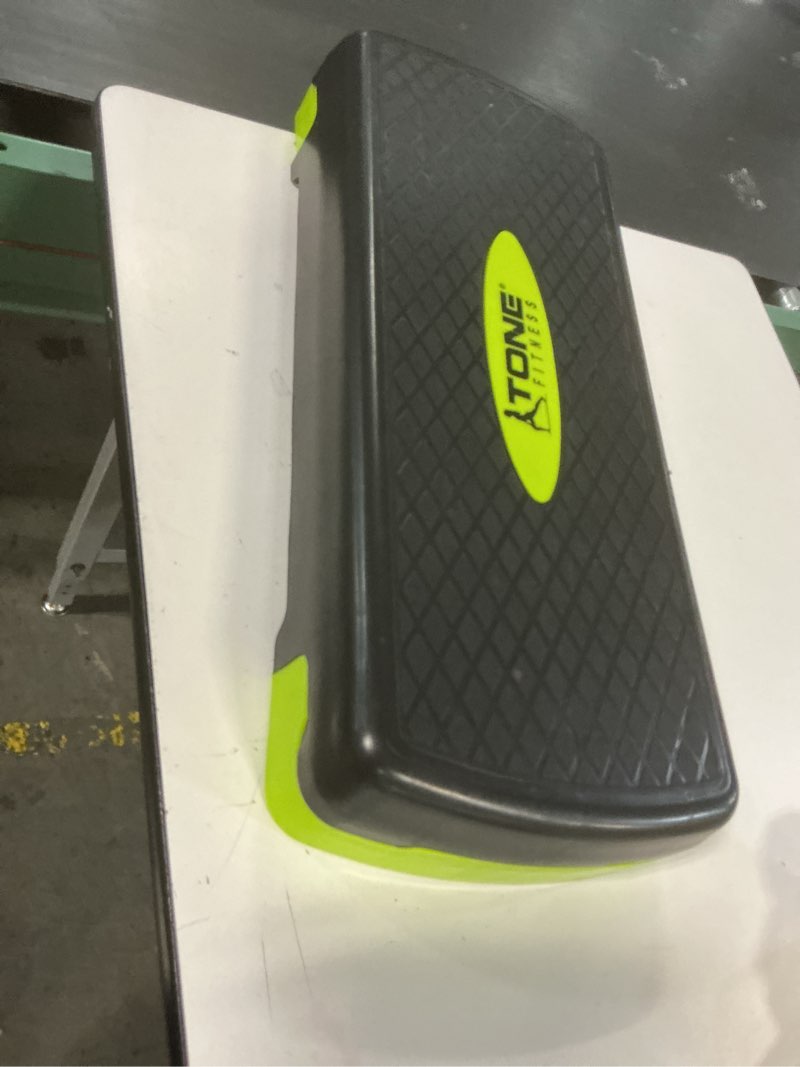 Condition photo showing As Is for Tone Fitness Compact Aerobic Step Platform | Exercise Step Black/Yellow