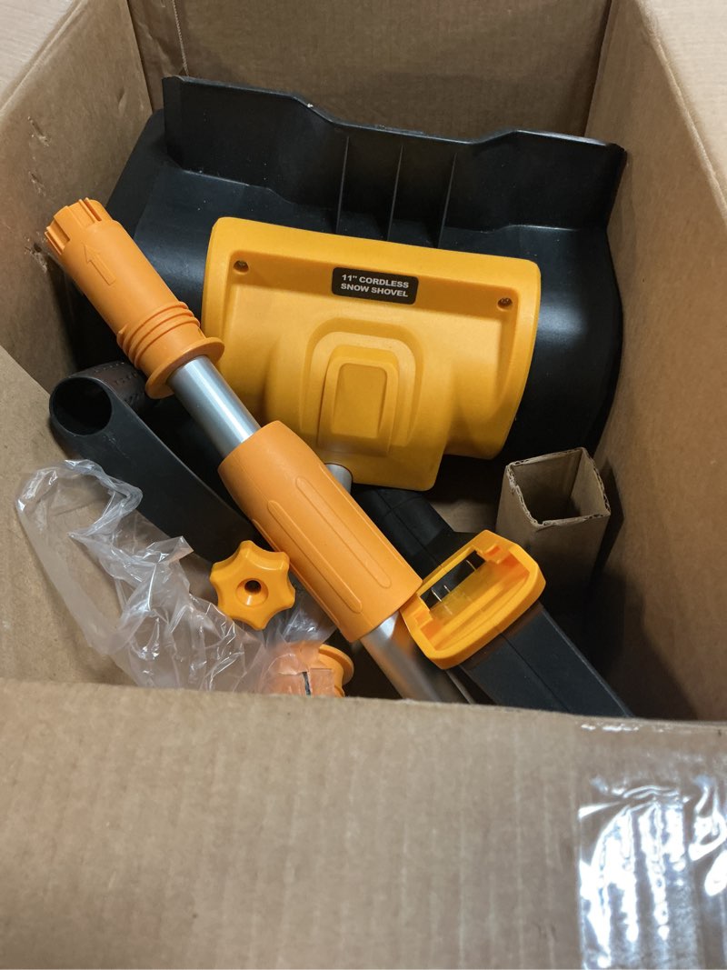 Condition photo showing Good Condition for Cordless Snow Shovel Compatible with DeWalt 20V MAX Battery (Tool Only), 11" Lightweight Electric Snow Blower with 20FT Max Throw & Adjustable Handle, Snow Thrower for Driveway, Deck, Patio & Steps Black+Yellow