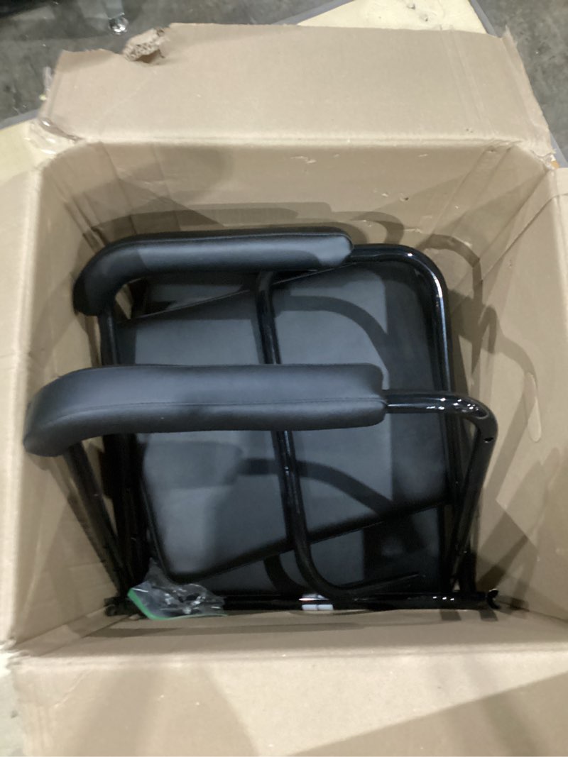 Condition photo showing As Is for boss office products heavy duty caressoft guest chair in black