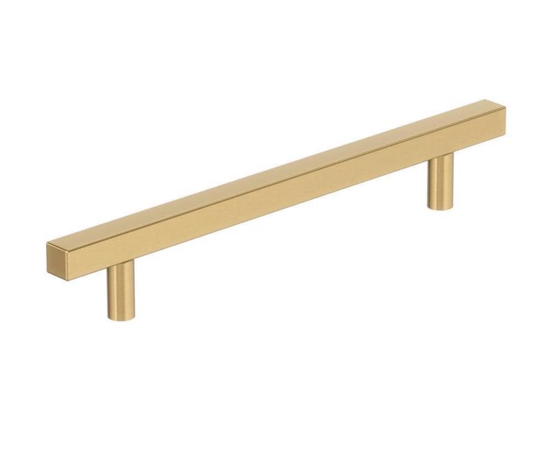 10-Pack Bar Pulls Square 6 5/16 in.  160mm  Modern Champagne Bronze Bar Cabinet Pulls