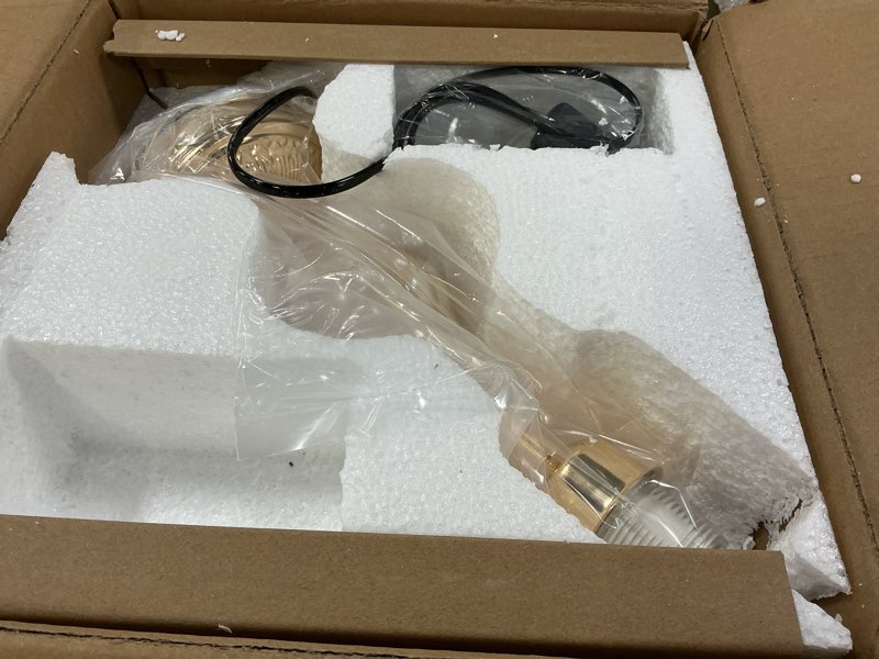 Condition photo showing Good Condition for Classical Tiffany European Style Table Lamp Fabric Drum Shade and Gold Base American Decor Classic Bedside Desk Nightstand Table Lamp for Bedroom Living Room