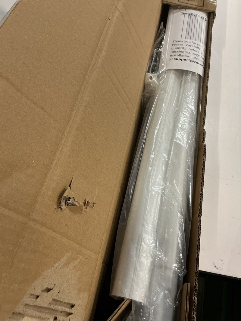 Condition photo showing Good Condition for Tension Curtain Rod 51–168 In (4.25–14 ft),Extra Long Outdoor Curtain Rod for Window or Bathroom Patio,Easy to Install No Drilling Never Rust,Heavy Duty Adjustable Spring Shower Rod White 51-168 Inches
