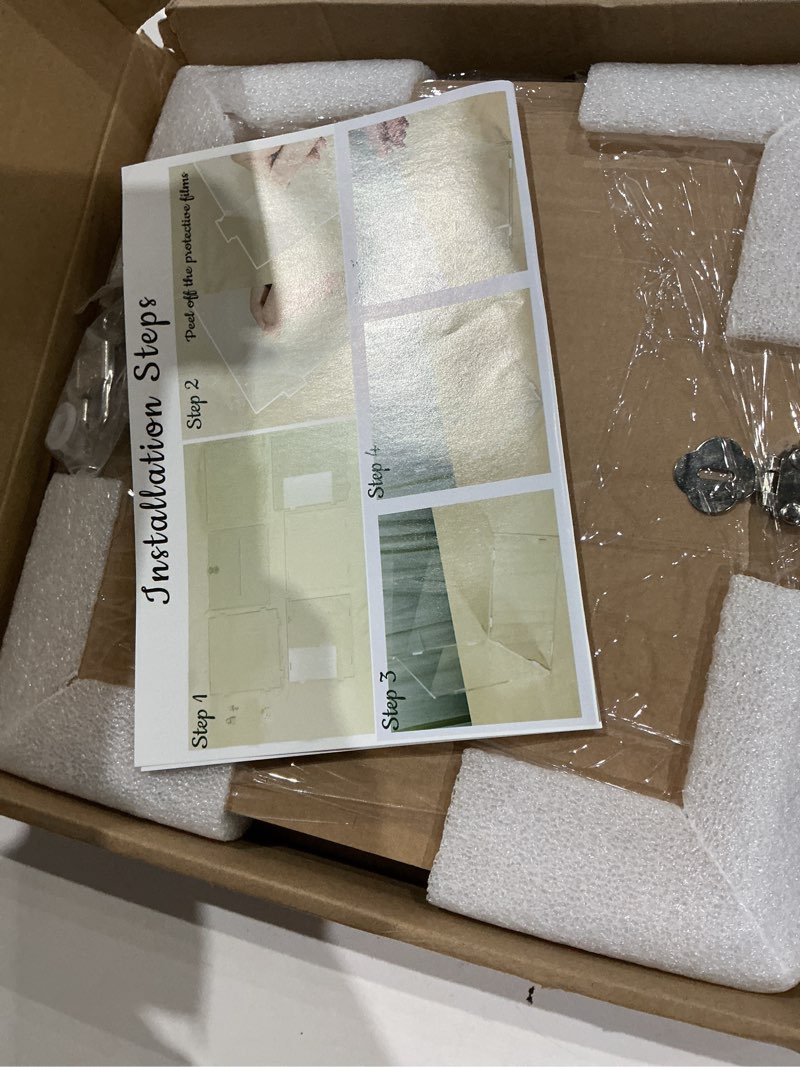 Condition photo showing Good Condition for Pure Clear Acrylic Card Box with Slot & Lock, DIY Large Wedding Card Boxes for Reception, Elegant Money Envelop Gift Cards Box for Party Wedding Birthday Baby Shower Graduation Table Decor