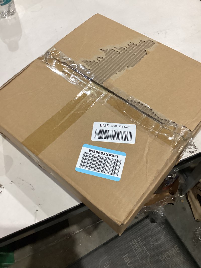 Condition photo showing As Is for Chip Rack Display Stand with Message Board 4-Tier Metal Snack Rack with 46 Clips & 360° Rotating Wooden Base Chip Holder Candy Display for Snack Bar Station Concession StandOffice Countertop Party