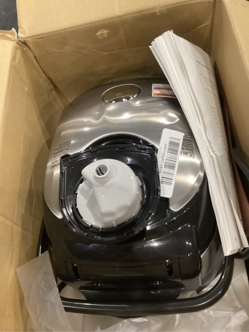Condition photo showing As Is for zojirushi np-nwc10xb 5.5-cup pressure induction heating rice cooker and warmer (stainless black)