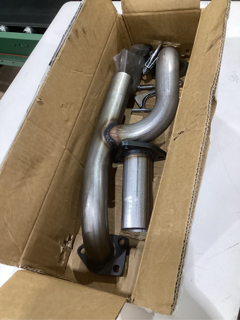 Condition photo showing As Is for (incomplete parts)direct-fit front flex y pipe compatible for 2005-2008 honda pilot, honda ridgeline 2006-2008, acura mdx 2003-2006, 3.5l