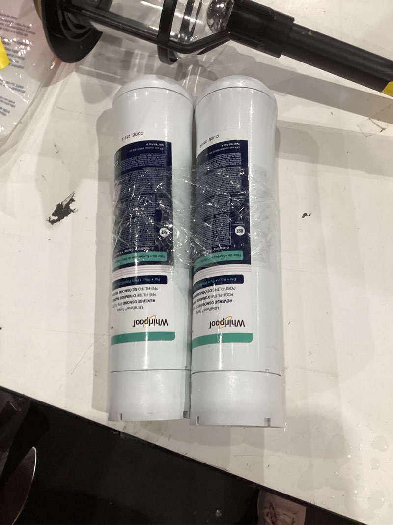 Condition photo showing As Is for whirlpool wharos5 wher255, whapsro, v under sink 6-months replacement filter
