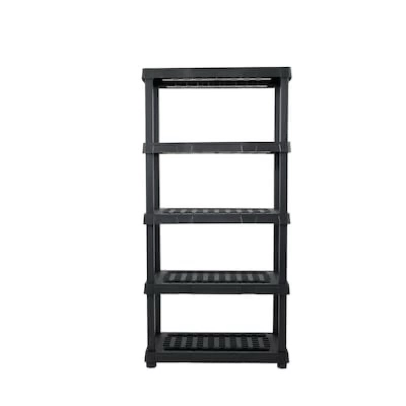 project source 36-in w x 18-in d x 72-in h 5 -tier heavy duty black resin utility shelving unit