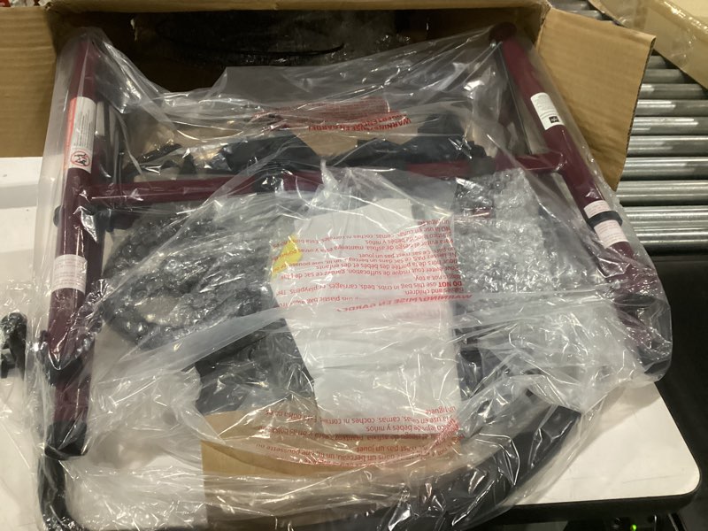 Condition photo showing New/Like New for Medline Steel Rollator Walker with Seat, Burgundy, 350 lb. Weight Capacity, 6” Wheels, Foldable, Adjustable Handles, Rolling Walker for Seniors, Walker for Mobility Impaired