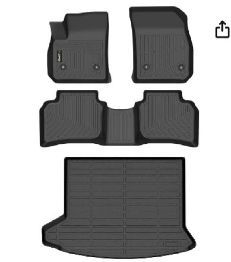GINOWY-Floor Mats & Cargo Liner for Cadillac XT4 2019-2025?TPE All Weather Car Floor for Cadillac XT