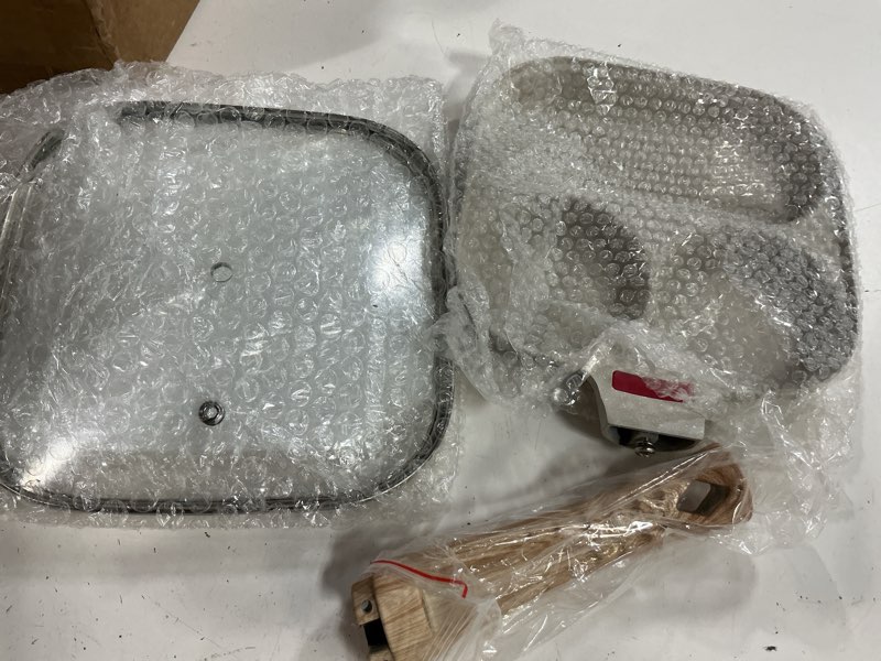 Condition photo showing Good Condition for egg pan with lid 3 cup nonstick egg frying pan omelette skillet | aluminum omelet pan with glass lid and spatula, and silicone brush. works for breakfast eggs, bacon, and mini pancakes.