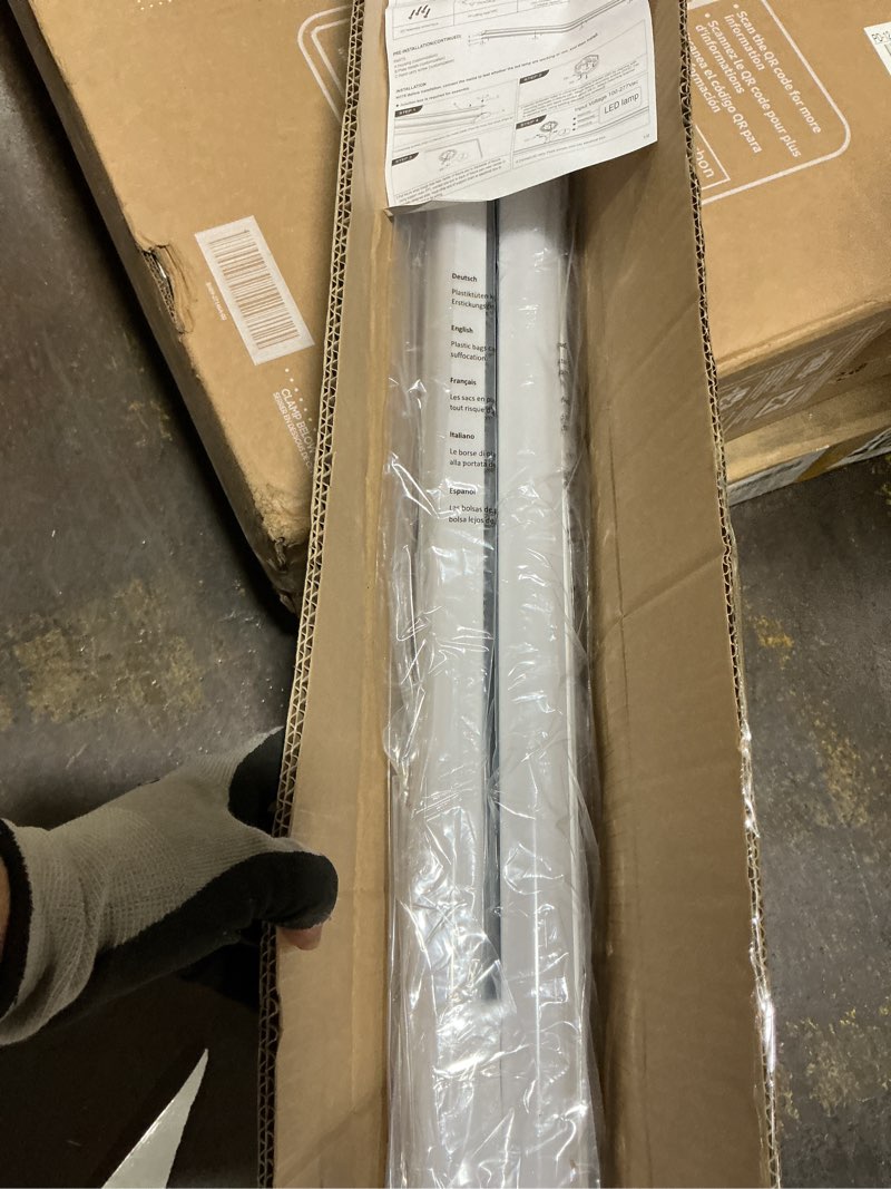 Condition photo showing New/Like New for ANTLUX 110W 8FT LED Wraparound Ultra Slim Strip Lights, 12600LM, 5000K, 8 Foot LED Garage Shop Lights, Flush Mount Warehouse Office Ceiling Lighting Fixture, Fluorescent Tube Replacement, 2 Pack 5000K Daylight White