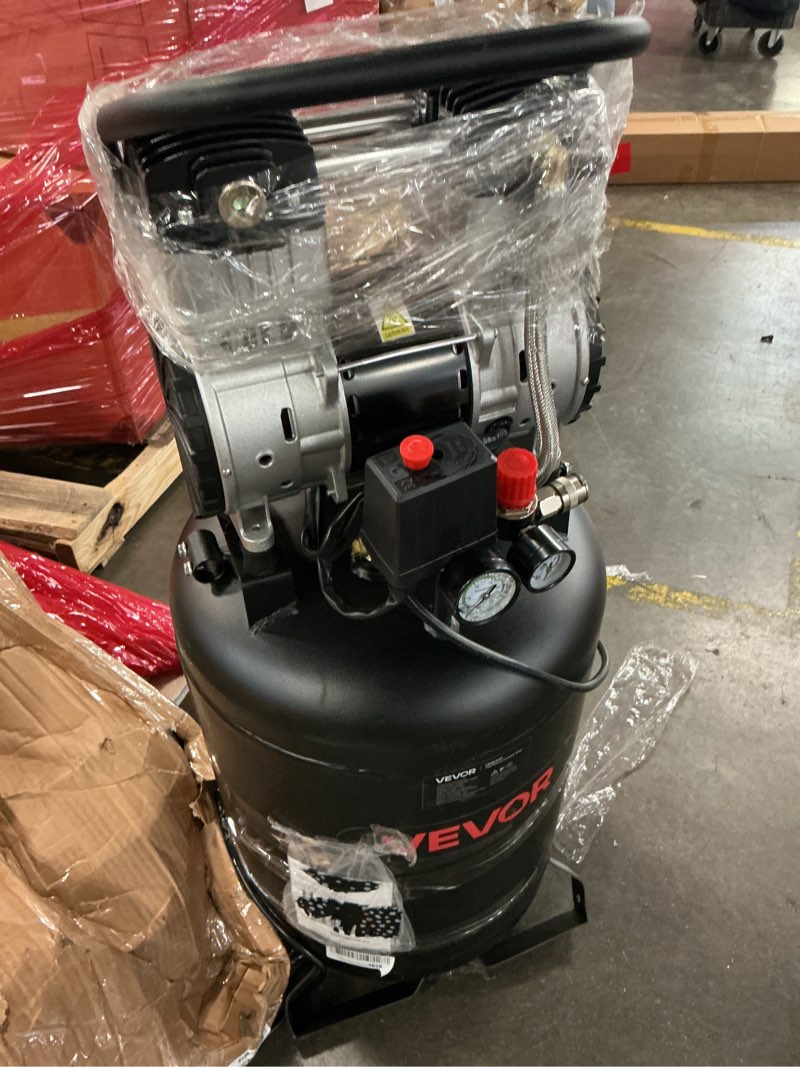 vevor 20-gallon air compressor, 2hp 4.5 scfm at 90psi, max 125psi pressure oil-free air compressor tank,