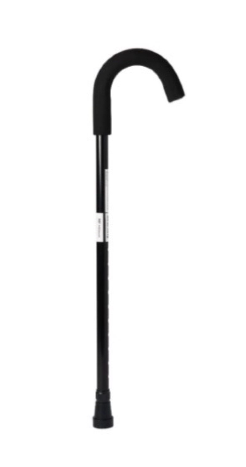 Medline Standard Aluminum Black Cane 1Ct