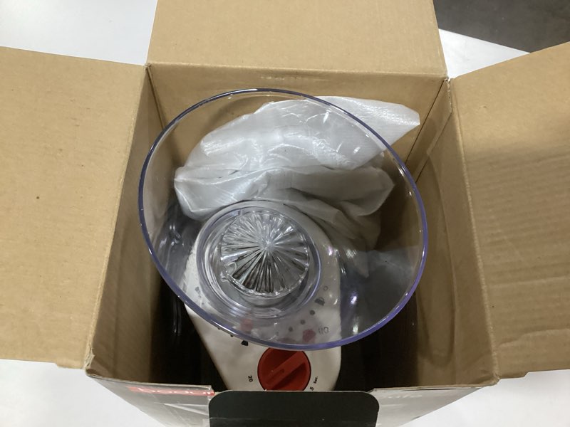 Condition photo showing As Is for Bodum Bistro Electric Conical Burr Coffee Grinder, Preset Timer, 12 Grind Settings, White 7.75 oz White