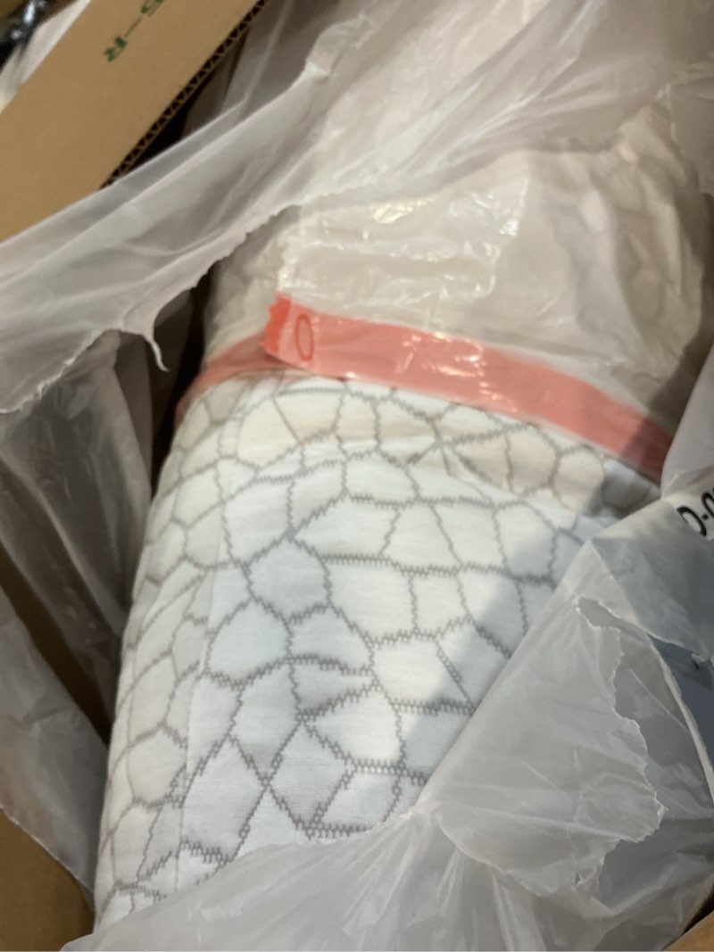 Condition photo showing As Is for QUTOOL Shredded Memory Foam Pillows for Sleeping King Size Pillow, Cooling Gel Pillows for Hot Sleepers Cool Pillow for Side and Back Sleeper, Soft Yet Support Adjustable Bed Pillow, Home Gifts White-cooling Basic King(1 Pack)-20'*36'