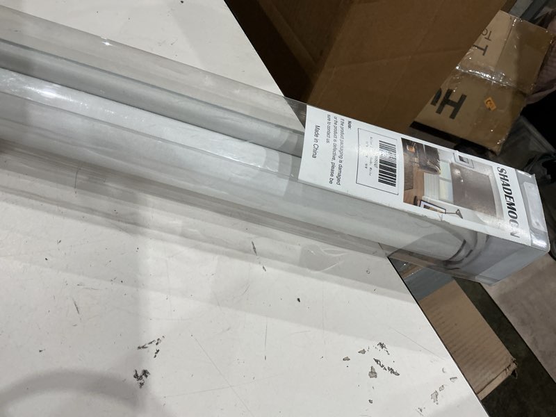 Condition photo showing Good Condition for shademoon cordless blackout window roller shades, pull down spring system indoor blinds, room darkening waterproof uv blocking thermal insulated fabric for home office (white, width 51", height 72") white 51"w x 72"h