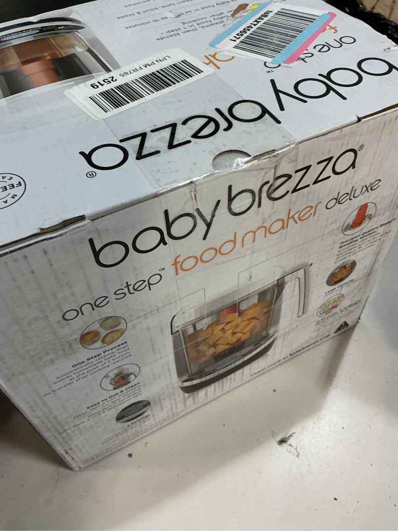 Condition photo showing Good Condition for baby brezza one step baby food maker deluxe – auto shut off, dishwasher safe cooker and blender to steam + puree organic food for infants + toddlers - set of 3 pouches + 3 funnels