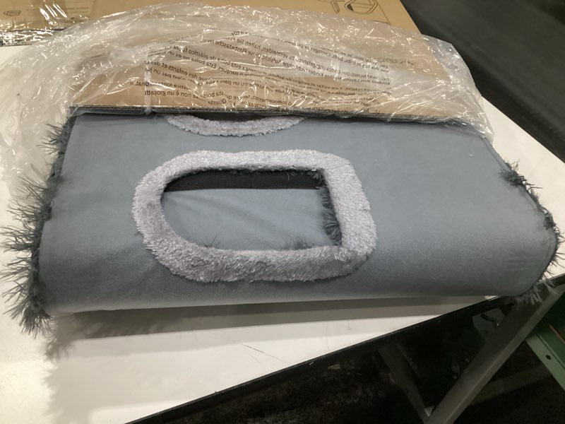 Condition photo showing Good Condition for Cat Condo House for Indoor,2 in 1 Cat Cave House for Kittens,Kitten Hideaway with Non-Slip Bottom and Fluffy Ball Hanging, Cat Beds & Furniture with Scratch Post, 15 inches (Light Grey) 31*31*37