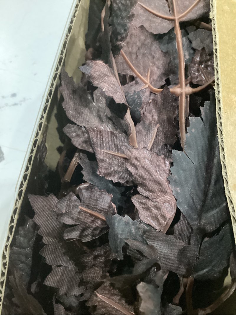 Condition photo showing Good Condition for Artificial Cimicifuga Plant Leaf Fake Plants 4PCS Fall Stems for Vases 23.6In Fake Leaves Silk Plants for Fall Decorations for Home Dining Table, Wedding, Fireplace Decor No vase