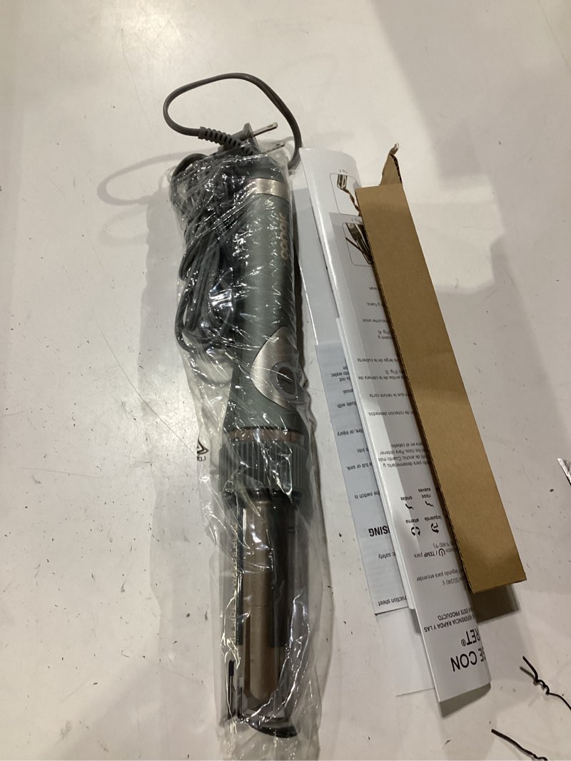 Condition photo showing New/Like New for infiniti pro conair curl secret automatic curling iron, ¾-inch curling iron barrel, automatic hair curler for all hair types and lengths, dual voltage for worldwide travel, gray/gold gray with gold accents 3/4 inch single