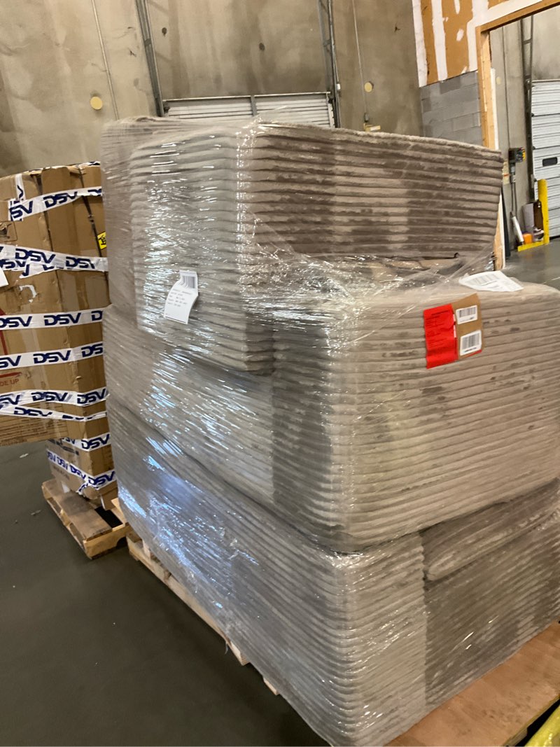 Condition photo showing As Is for Eafurn Oversized Modular Sectional Sofa Couch with Movable Ottoman,Plush Corduroy Convertible U/L Shaped Boneless Couch with Left Facing Chaise,Deep Seat High-Density Foam Floor Sofa for Living Room 135.4 INCH Cloud Modular Sectional Sofa with Left Facing Chaise and Ottoman Camel 135.4"