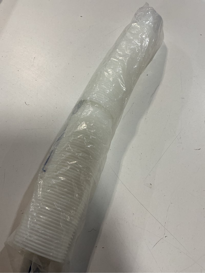 Condition photo showing New/Like New for dart high-impact polystyrene cold cups, 3.5 oz, translucent, 100/pack