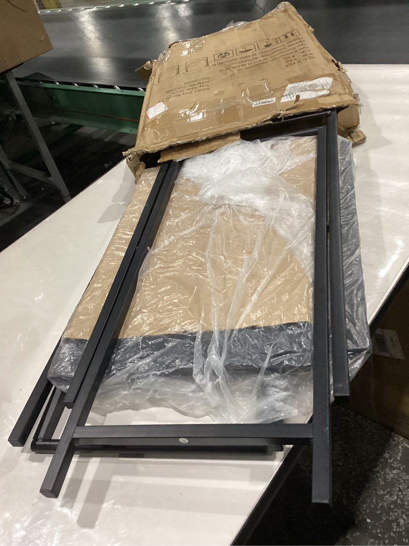 VECELO Folding TV Tray for Eating Set of 2, Portable Dinner/Snack Table with Cup Holder for Couch, L (corners chipped)