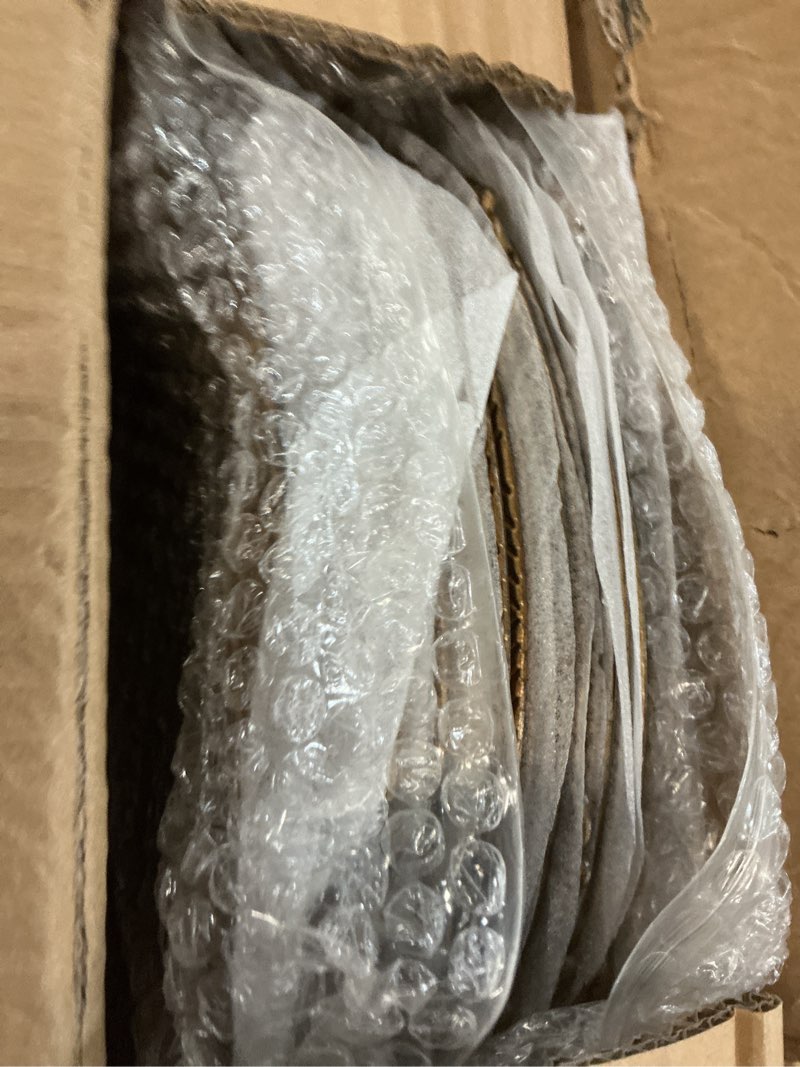 Condition photo showing New/Like New for Mifoci Antique Gold Charger Plates Set of 24 Plastic Gold Chargers for Dinner Plates Decorative 13" Round Plate Bulk with Embossed Rim for Dinner, Party, Wedding