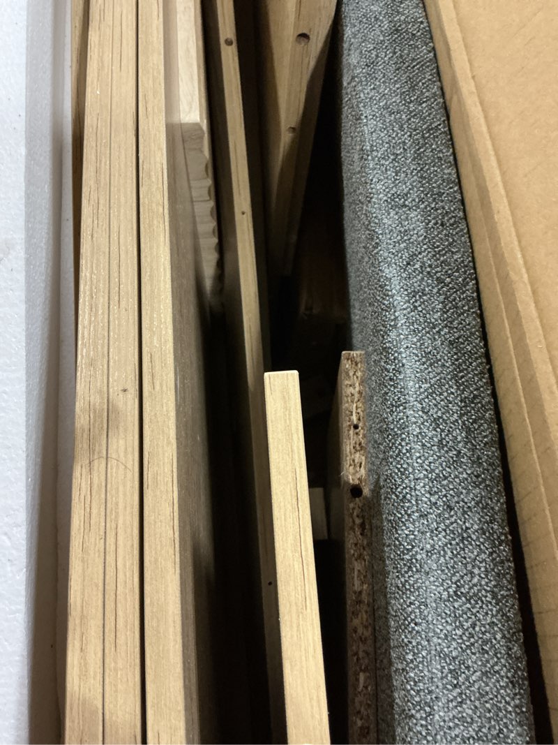 Condition photo showing As Is for Shoe Bench with Storage - Lift Top Entryway Bench with Hidden Storage, Shoe Rack with Adjustable Shelves and Cushioned Seat, Wooden End of Bed Bench for Bedroom, Living Room and Hallway,Nature Nature 37.4"Wx14.2"Dx18.1"H