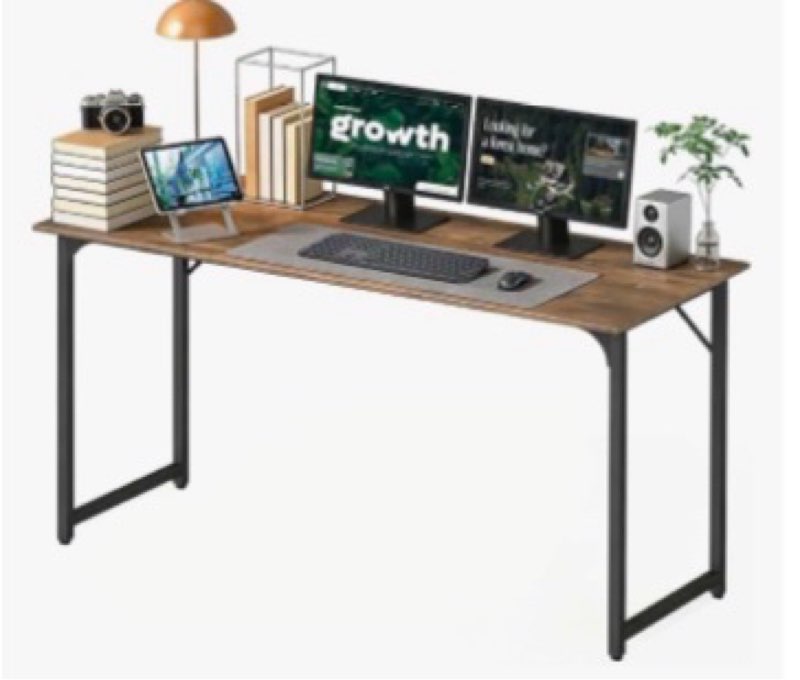 BestOffice Computer Desk,Home Office Desk, Modern Simple Style for Home Office Study Writing (Brown,