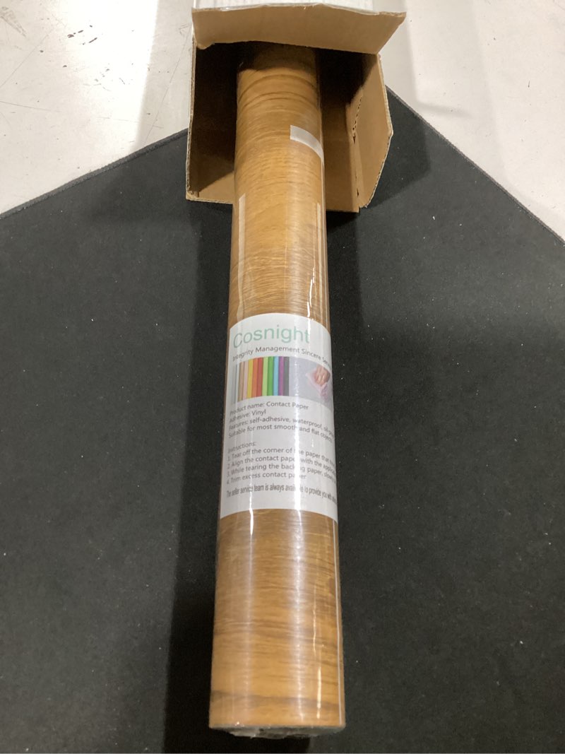 Condition photo showing New/Like New for cosnight 23.6" ×236" wood grain wallpaper peel and stick vinyl film self adhesive decor wall paper for cabinet drawer shelf liner easy to clean 23.6" x 236" brown