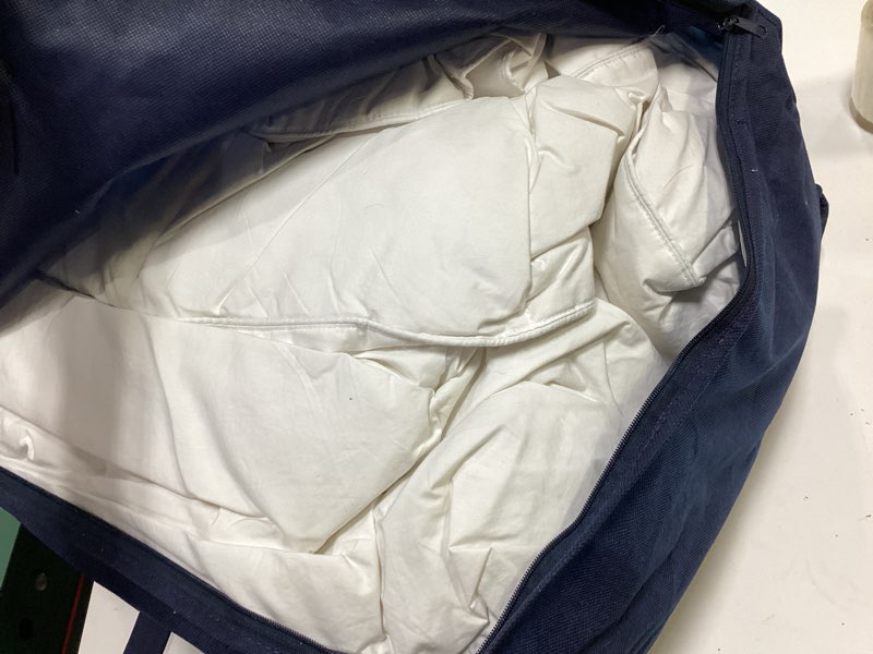 Condition photo showing As Is for serta goose feathers down fiber comforter king size duvet insert,100% cotton, hotel luxury hypoallergenic comforter all season medium warmth 106 x 90 in white white/all season king