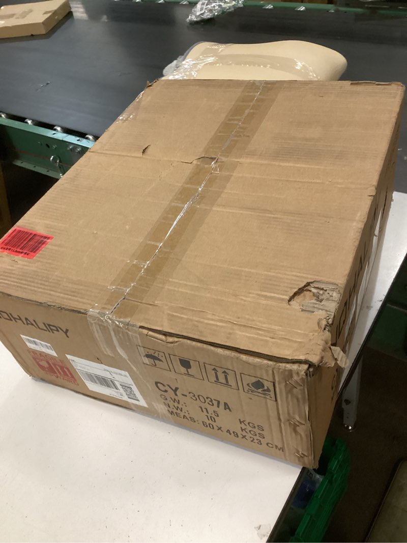 Condition photo showing New/Like New for Modern Small Wall Mounted Bathroom Sink, 20.5x15 Inch White Oval Hanging Bathroom Vessel Sink, Arc-edge Ceramic Corner Wall Mount Sinks for Bath Shower Room Rvs