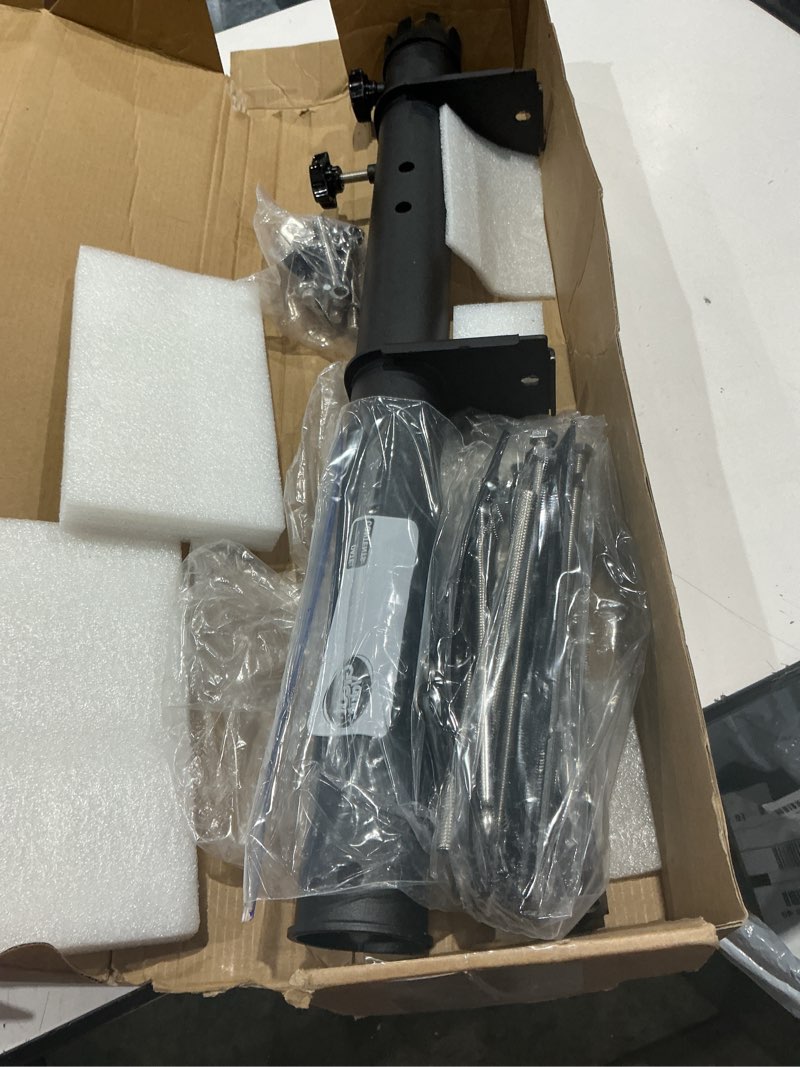 Condition photo showing Good Condition for patio table/offset umbrella railing holder, stainless steel outdoor umbrella mount/bracket for deck railing, adjustable base width (tube id: 2.05")