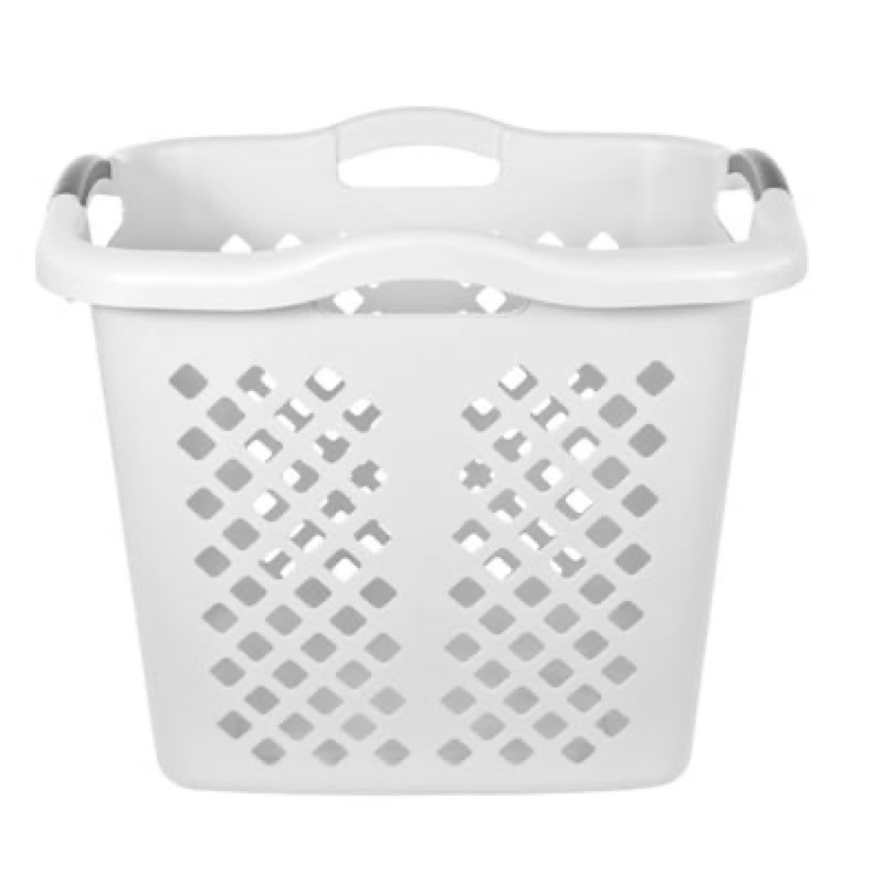 style selections 2-bushel white plastic laundry basket item #5658584 | model #2138lws-000-083