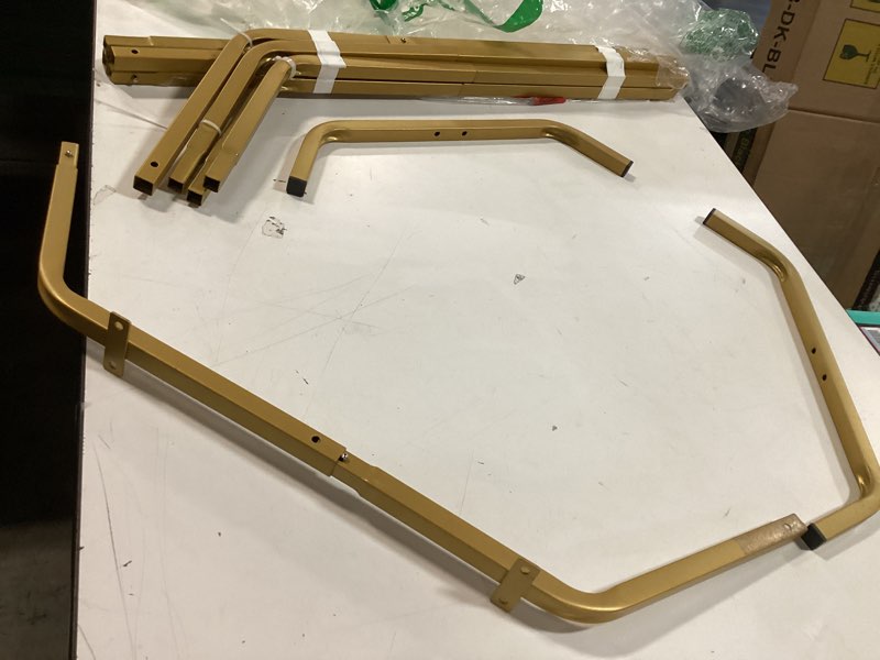 Condition photo showing As Is for (Similar to the stock photo)VEVOR Arch Backdrop Stand, 6.6 x 3.3 ft, Stable Structure, Easy Assembly, 1 Set Gold Metal Arch Backdrop Stand for Wedding, Birthday Party, Graduation, Holiday Celebration, and Ceremony Decoration 6.6ft