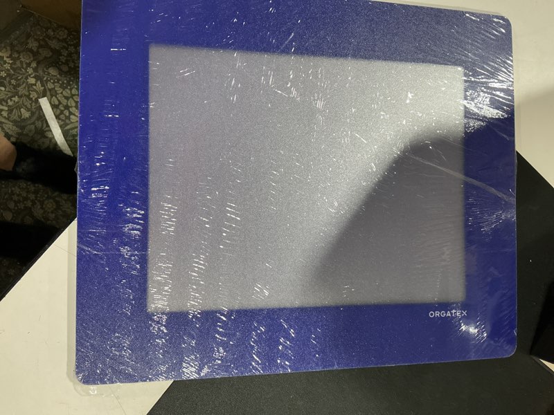 Condition photo showing Good Condition for clearview, transparent pvc window with adhesive frame, letter size; 11” wide x 8.5” high: 10 pack (blue)