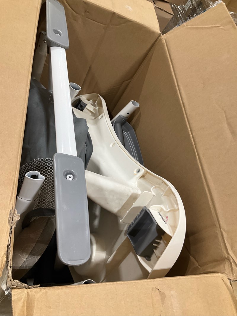 Condition photo showing As Is for Graco Slim Snacker High Chair, Ultra Slim, Fast-Folding, Multiple Recline Positions, Comfortable Feeding, Whisk